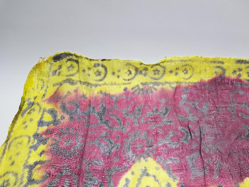 OSMANLI DÖNEMİ AY YILDIZLI İPEK BAŞ ÖRTÜSÜ - BÜRÜMCÜK