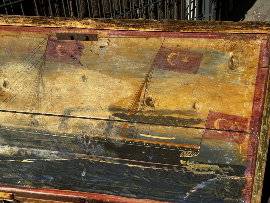 OSMANLI DÖNEMİ GEMİLİ SANDIK KAPAĞI