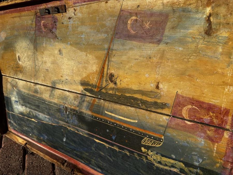 OSMANLI DÖNEMİ GEMİLİ SANDIK KAPAĞI