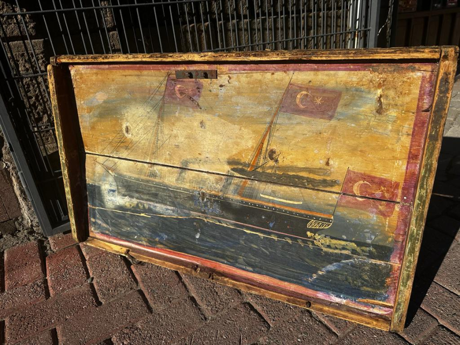 OSMANLI DÖNEMİ GEMİLİ SANDIK KAPAĞI
