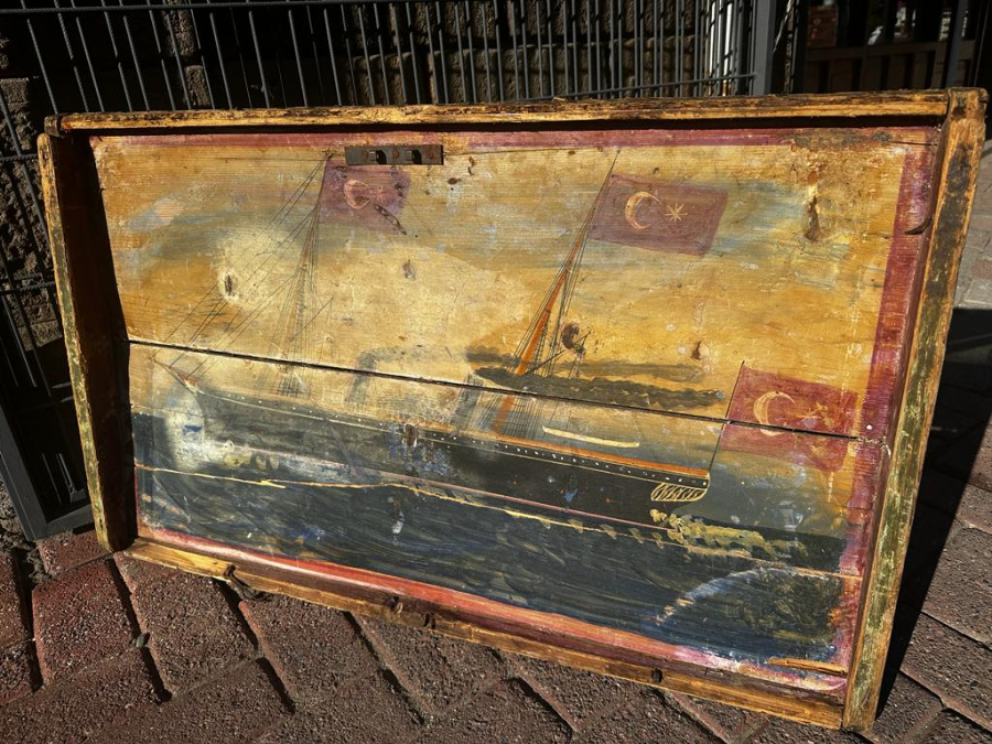OSMANLI DÖNEMİ GEMİLİ SANDIK KAPAĞI