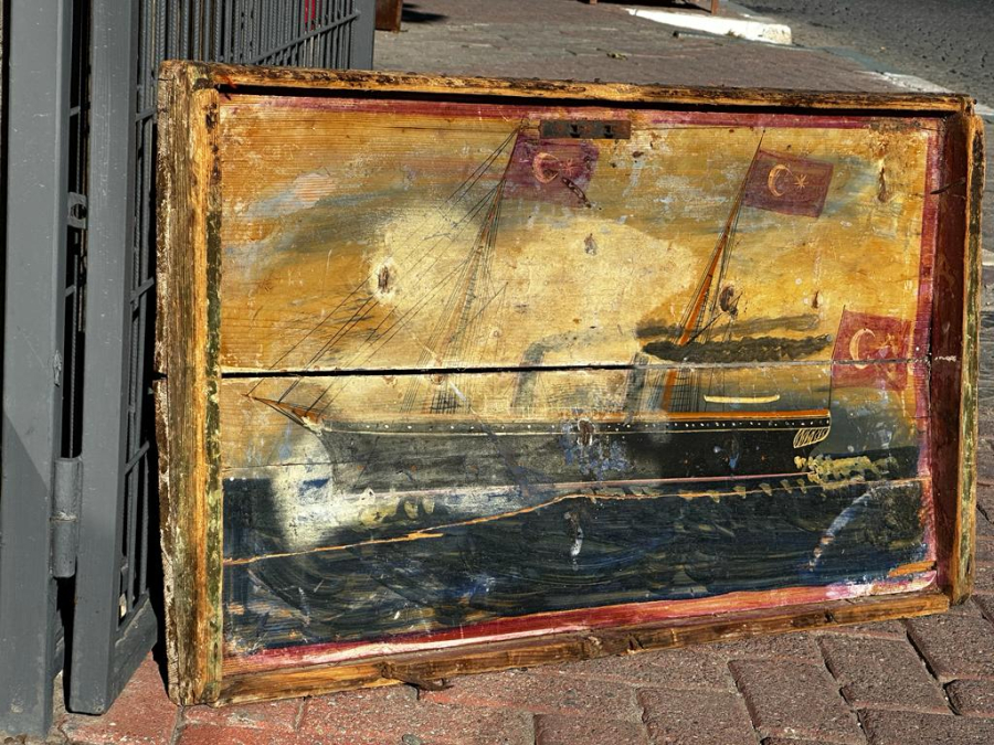OSMANLI DÖNEMİ GEMİLİ SANDIK KAPAĞI