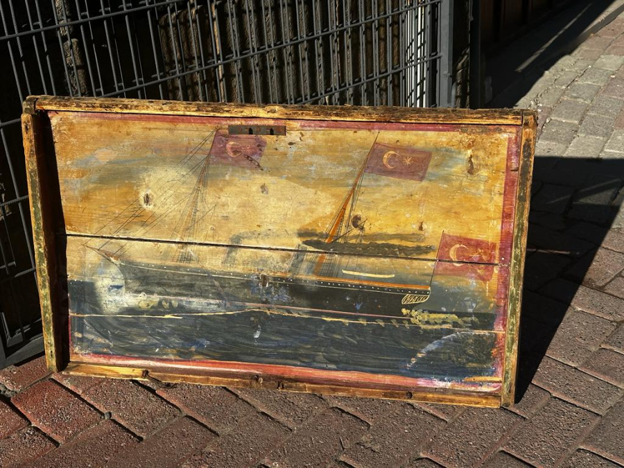 OSMANLI DÖNEMİ GEMİLİ SANDIK KAPAĞI