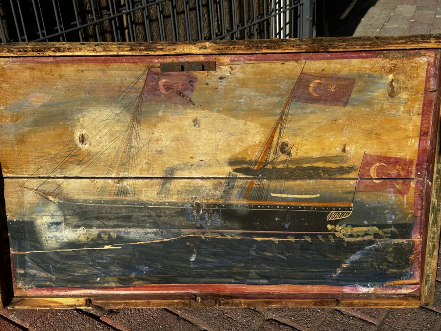 OSMANLI DÖNEMİ GEMİLİ SANDIK KAPAĞI