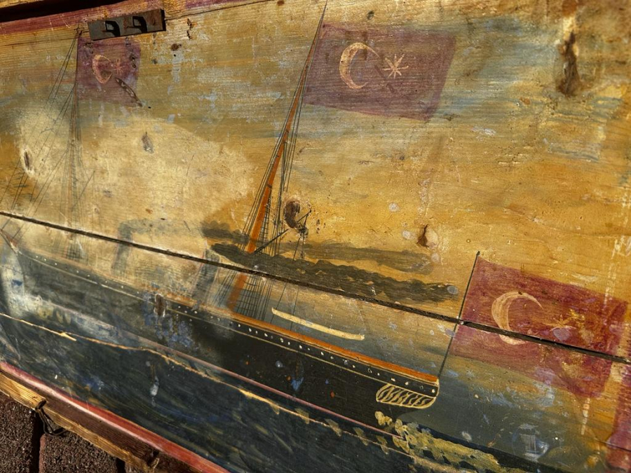 OSMANLI DÖNEMİ GEMİLİ SANDIK KAPAĞI