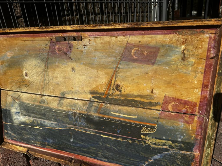 OSMANLI DÖNEMİ GEMİLİ SANDIK KAPAĞI