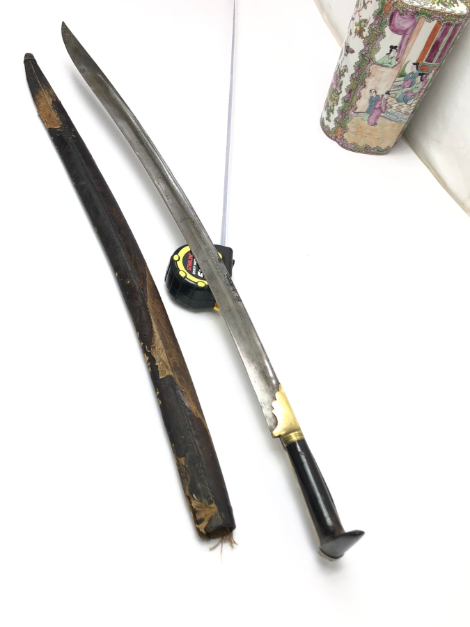 OSMANLI DÖNEMİ ÜZERİ YAZILI YENİÇERİ YATAĞAN KILIÇ