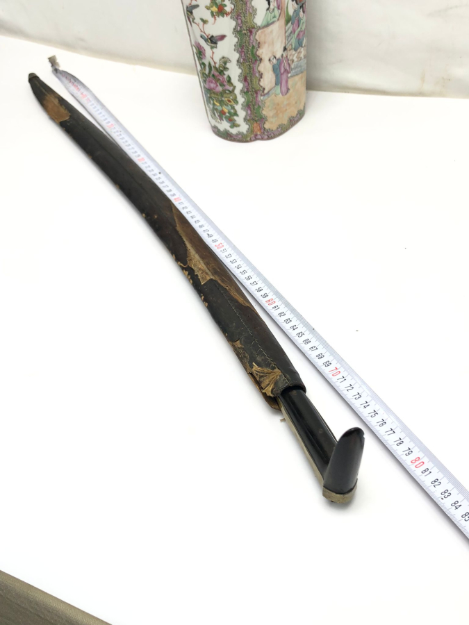 OSMANLI DÖNEMİ ÜZERİ YAZILI YENİÇERİ YATAĞAN KILIÇ