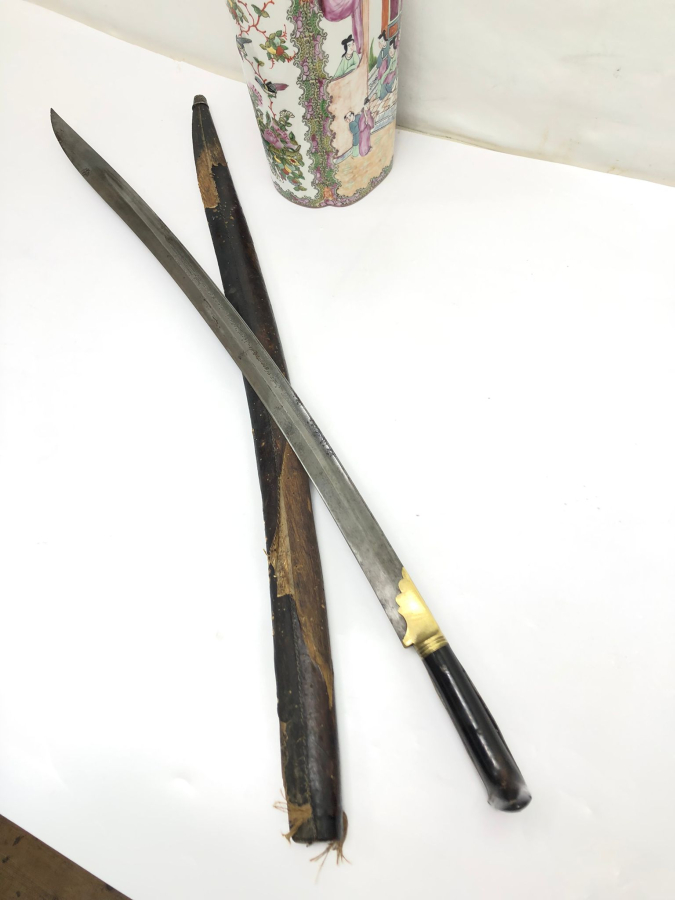 OSMANLI DÖNEMİ ÜZERİ YAZILI YENİÇERİ YATAĞAN KILIÇ