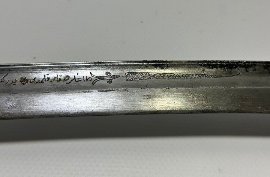 OSMANLI DÖNEMİ ÜZERİ YAZILI YENİÇERİ YATAĞAN KILIÇ