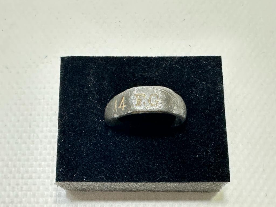 1. DÜNYA SAVAŞI 1914 TARİHLİ VE İNİSİYALLİ ASKER YÜZÜĞÜ 