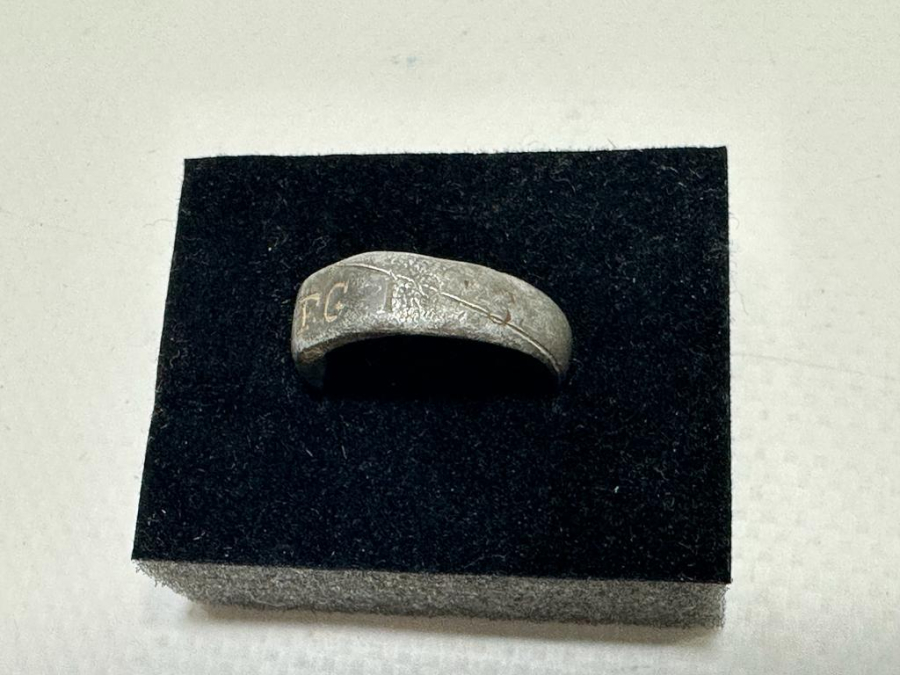 1. DÜNYA SAVAŞI 1914 TARİHLİ VE İNİSİYALLİ ASKER YÜZÜĞÜ 