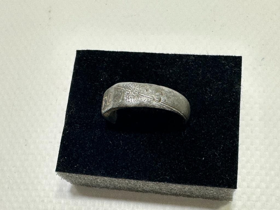 1. DÜNYA SAVAŞI 1914 TARİHLİ VE İNİSİYALLİ ASKER YÜZÜĞÜ 