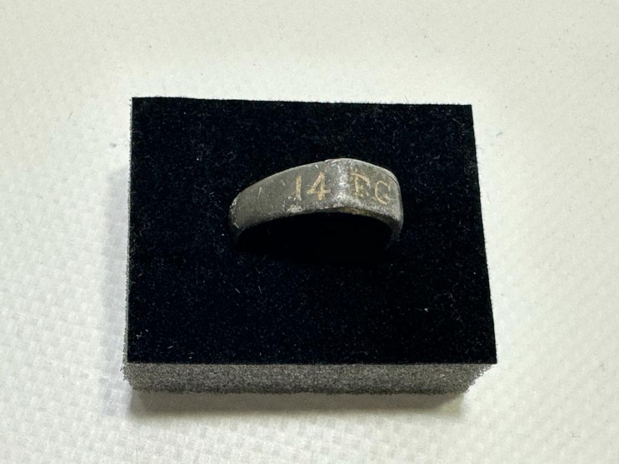 1. DÜNYA SAVAŞI 1914 TARİHLİ VE İNİSİYALLİ ASKER YÜZÜĞÜ 