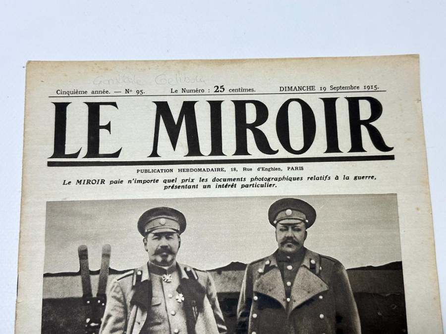 1. DÜNYA SAVAŞI & ÇANAKKALE SAVAŞI GÖRSELLİ ÇOK NADİR LE MIROIR DERGİSİ