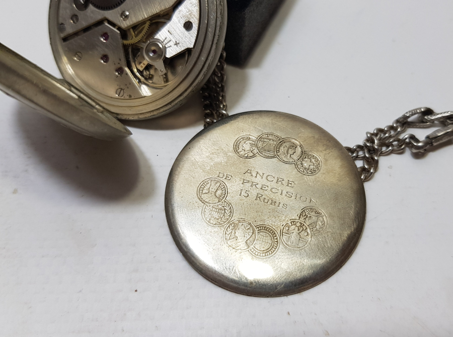 DEVLET DEMİR YOLLARI İÇİN ÖZEL YAPTIRILMIŞ KURMALI ANTİKA VIALUX CEP SAATİ