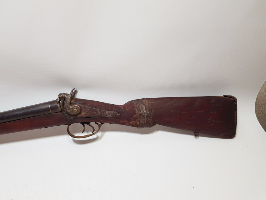 OSMANLI DÖNEMİ TAMAMI KALEM İŞÇİLİKLİ DEKORATİF ÇİFTE DOLMA TÜFEK