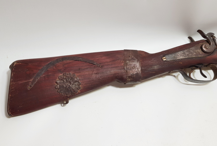 OSMANLI DÖNEMİ TAMAMI KALEM İŞÇİLİKLİ DEKORATİF ÇİFTE DOLMA TÜFEK