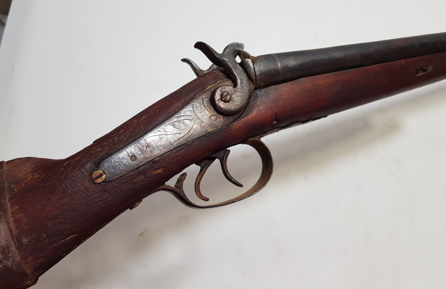 OSMANLI DÖNEMİ TAMAMI KALEM İŞÇİLİKLİ DEKORATİF ÇİFTE DOLMA TÜFEK