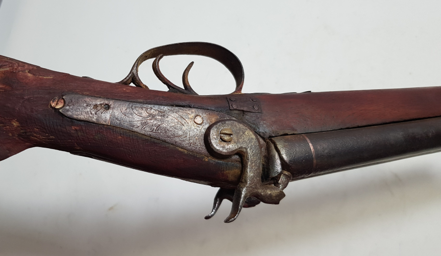 OSMANLI DÖNEMİ TAMAMI KALEM İŞÇİLİKLİ DEKORATİF ÇİFTE DOLMA TÜFEK