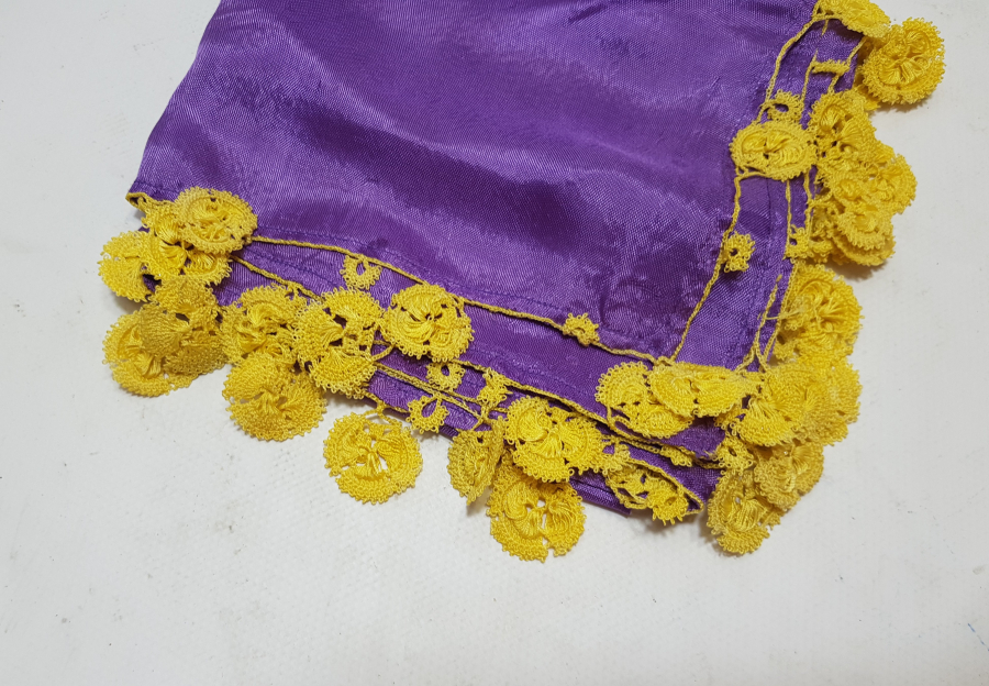 OSMANLI DÖNEMİ İĞNE OYALI İPEK YAZMA