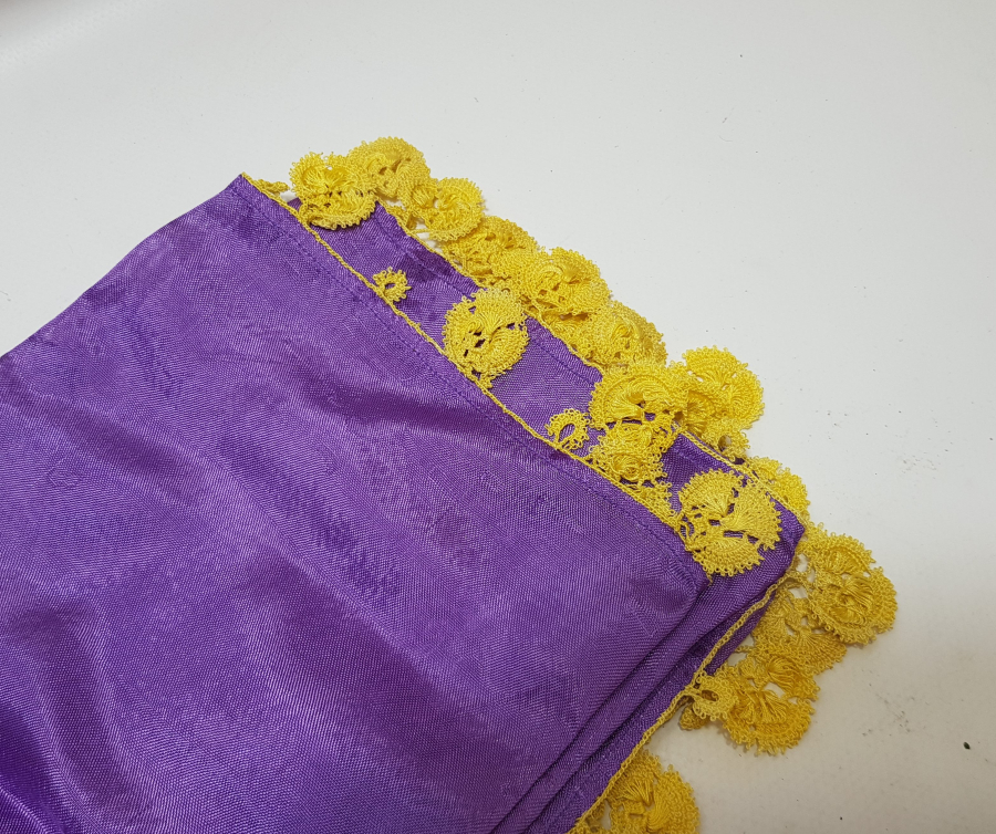 OSMANLI DÖNEMİ İĞNE OYALI İPEK YAZMA