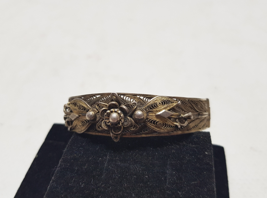 OSMANLI DÖNEMİ TELKARİ İŞÇİLİKLİ ÖZEL YAPIM BİLEZİK