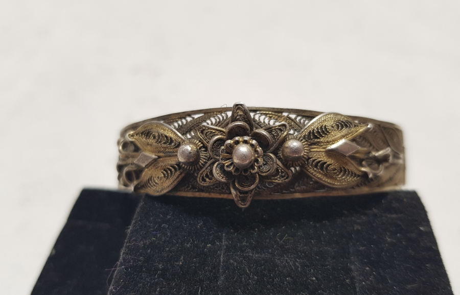 OSMANLI DÖNEMİ TELKARİ İŞÇİLİKLİ ÖZEL YAPIM BİLEZİK