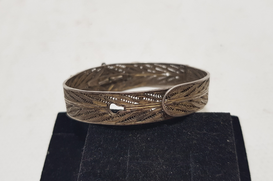 OSMANLI DÖNEMİ TELKARİ İŞÇİLİKLİ ÖZEL YAPIM BİLEZİK