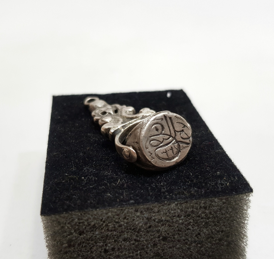 OSMANLI DÖNEMİ GÜMÜŞ EL KAZIMA DÖNERLİ MÜHÜR