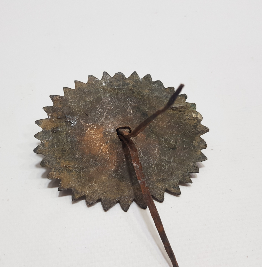 ABDÜLMECİT HAN DÖNEMİ SALTANAT ŞEMSESİ FORMUNDA YAPILMIŞ NADİR BRONZ HATTAT SANDIĞI ÇEKMECE KULBU