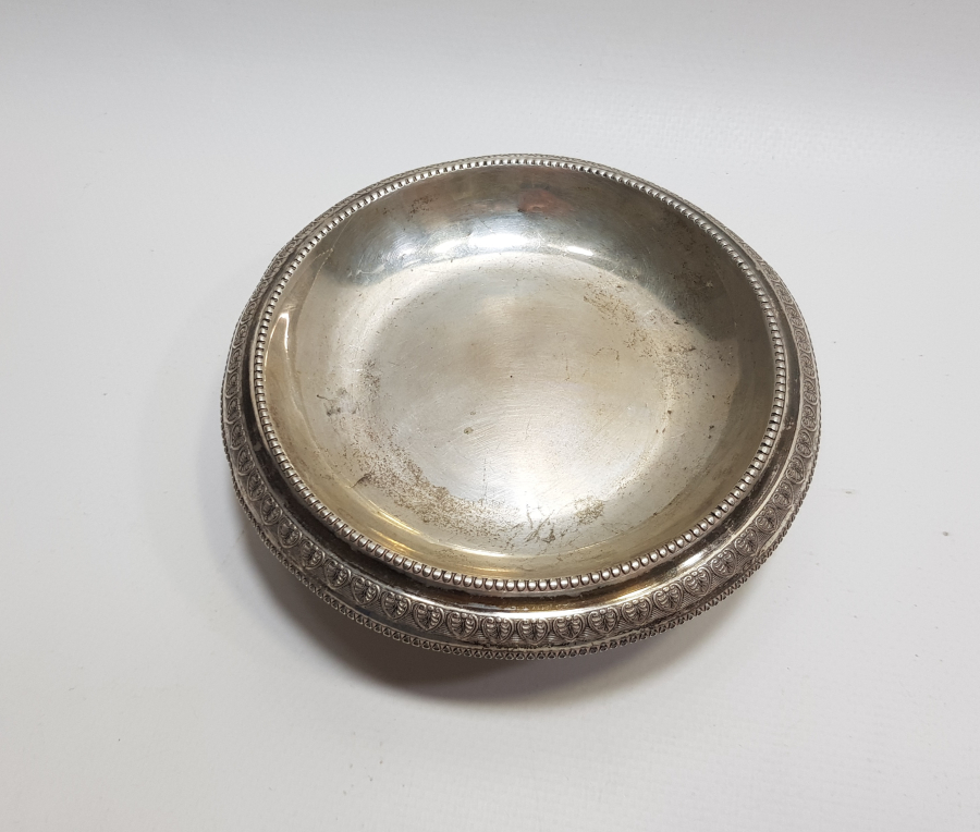 OSMANLI DÖNEMİ ÇOK NADİR İZMİR İŞİ RUM USTA DAMGALI GÜMÜŞ MACUNLUK