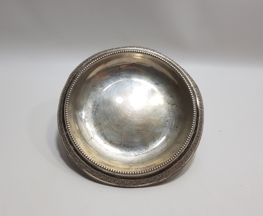 OSMANLI DÖNEMİ ÇOK NADİR İZMİR İŞİ RUM USTA DAMGALI GÜMÜŞ MACUNLUK