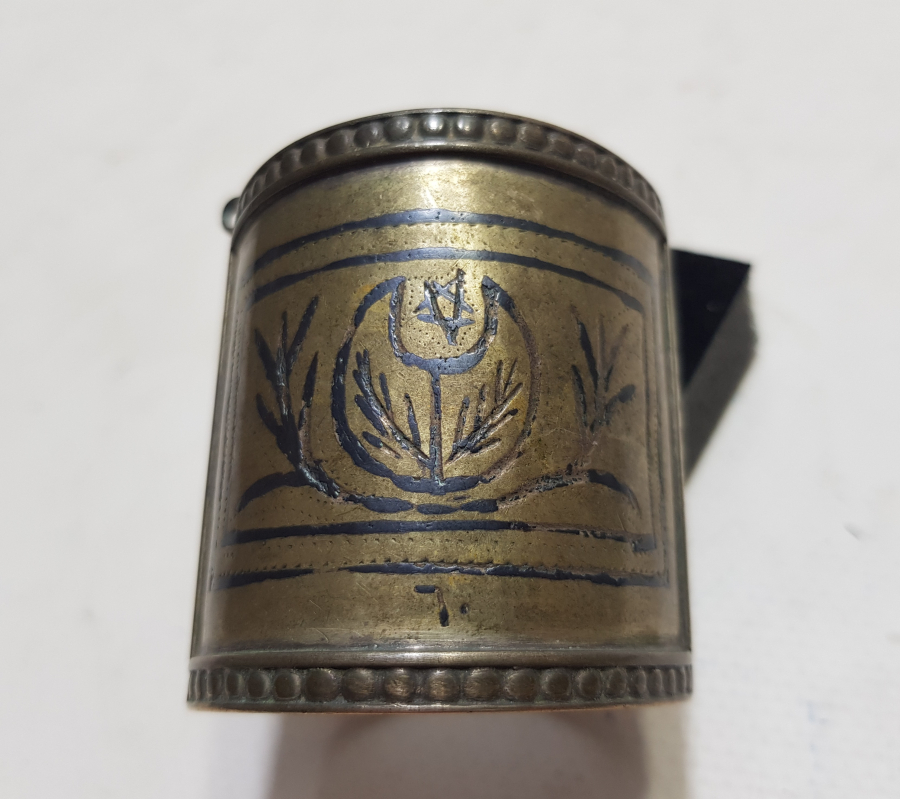 ÜZERİ OSMANLICA YAZILI VE AY YILDIZLI OSMANLI DÖNEMİ SAVATLI BÜYÜK BOY GELİN BİLEZİĞİ