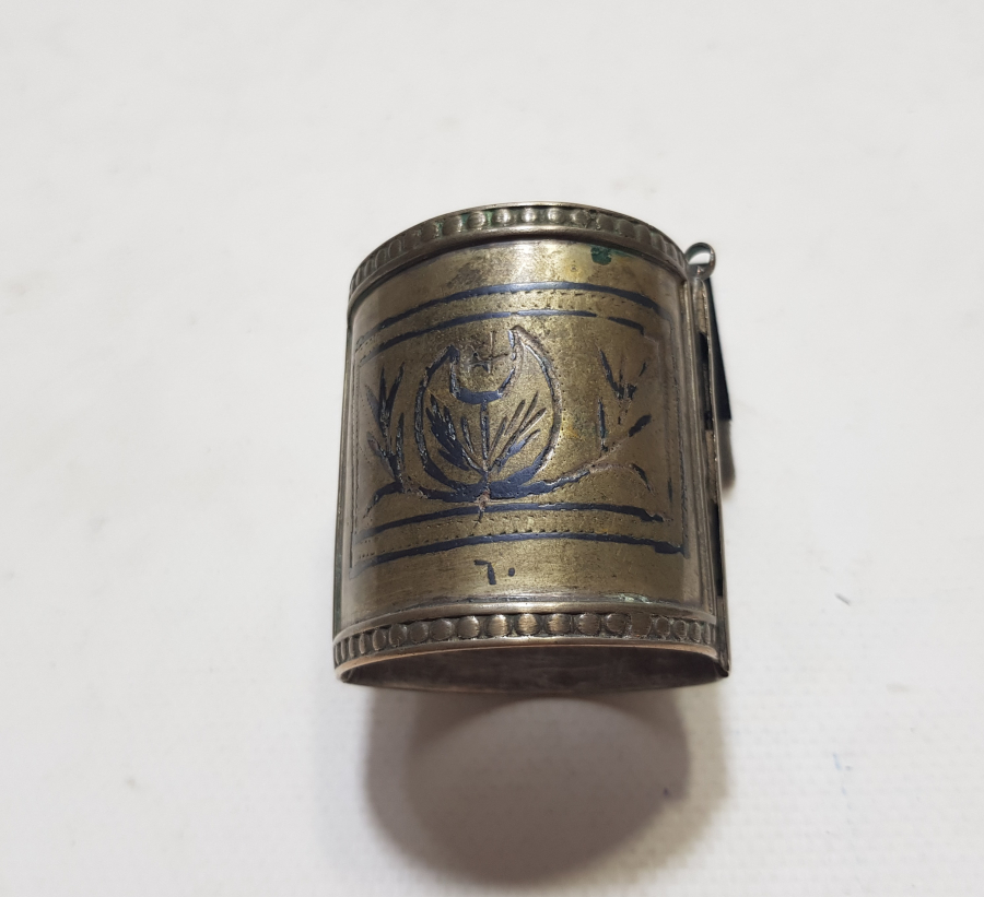 ÜZERİ OSMANLICA YAZILI VE AY YILDIZLI OSMANLI DÖNEMİ SAVATLI BÜYÜK BOY GELİN BİLEZİĞİ