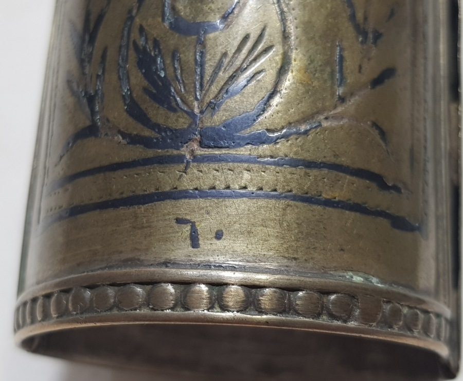 ÜZERİ OSMANLICA YAZILI VE AY YILDIZLI OSMANLI DÖNEMİ SAVATLI BÜYÜK BOY GELİN BİLEZİĞİ