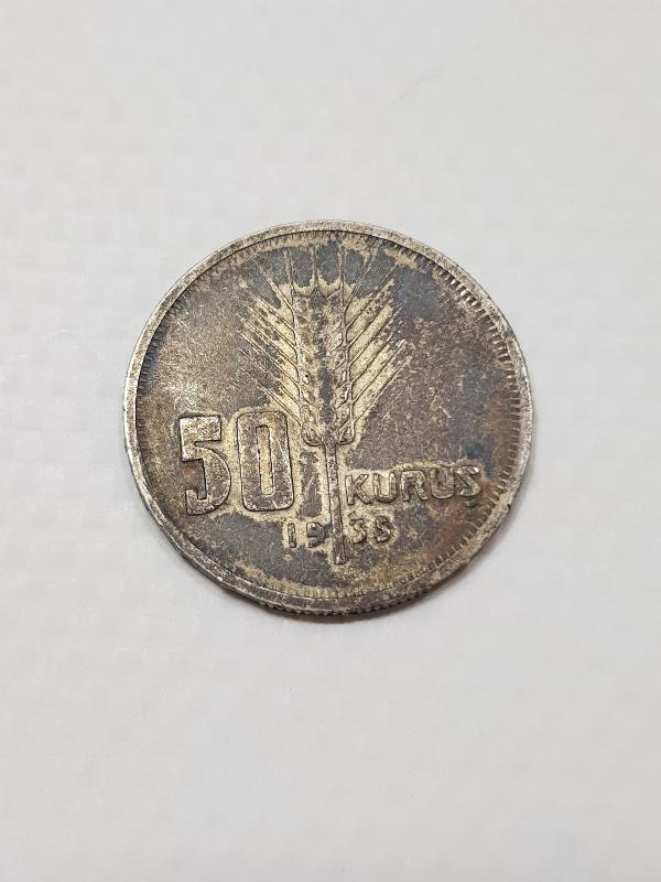 1935 TARİHLİ GÜMÜŞ 50 KURUŞ