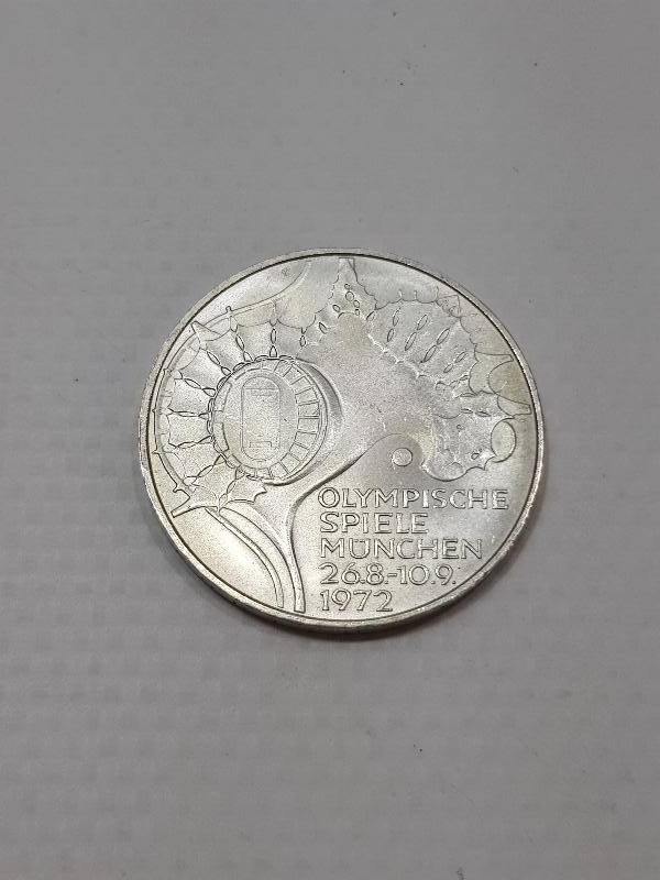 1972 MÜNİH OLİMPİYATLARI HATIRA PARA GÜMÜŞ 10 MARK