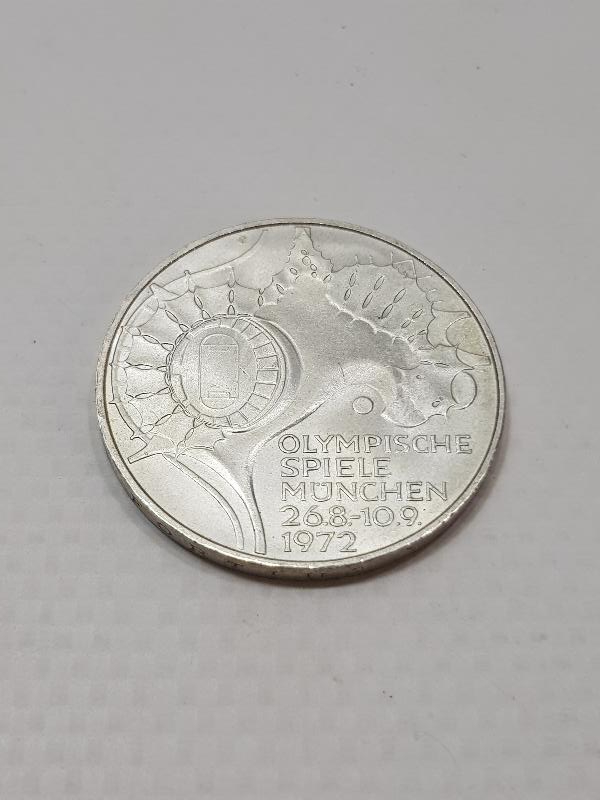 1972 MÜNİH OLİMPİYATLARI HATIRA PARA GÜMÜŞ 10 MARK
