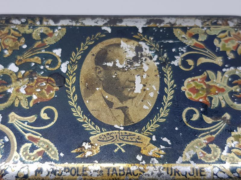 ATATÜRK RESİMLİ OSMANLICA GAZİ SİGARA KUTUSU