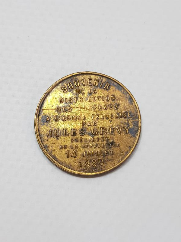 1880 FRANSIZ CUMHURBAŞKANI TARAFINDAN FRANSIZ ORDUSUNA BAYRAK DAĞITIMI HATIRASI MADALYASI 