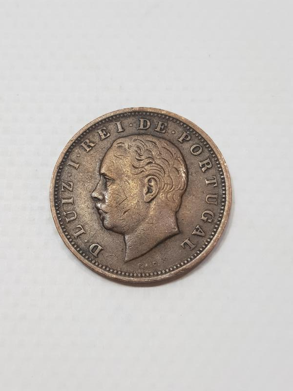 1884 PORTEKİZ 20 REİS NADİR MADENİ PARA