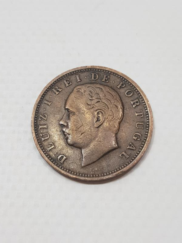 1884 PORTEKİZ 20 REİS NADİR MADENİ PARA