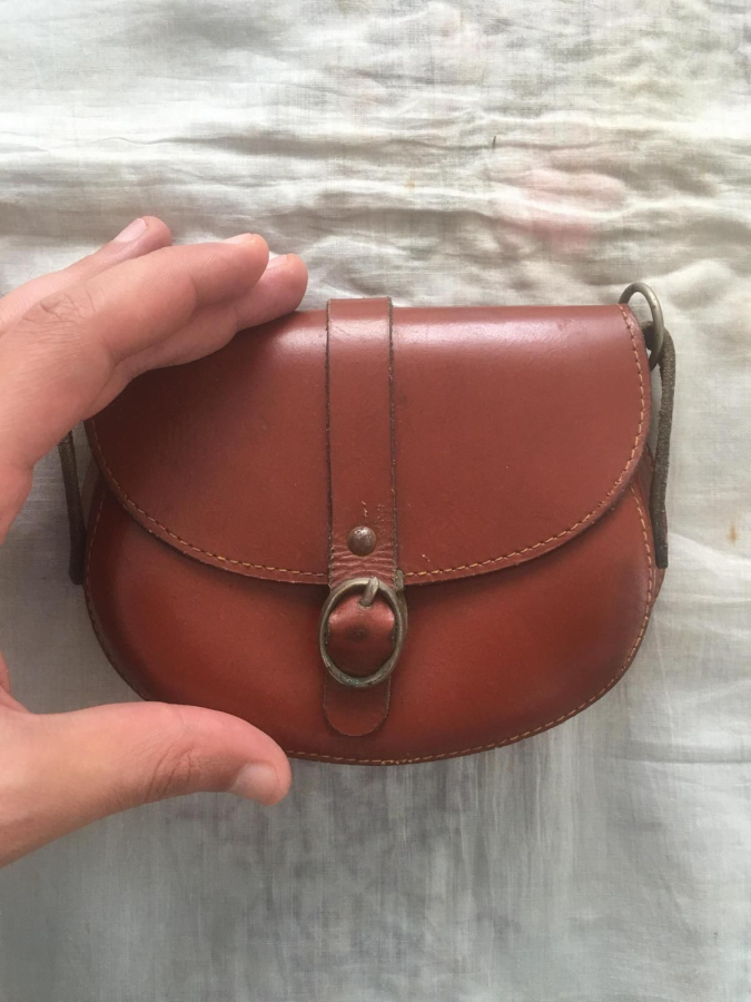 1970'LERDEN DERİ VAKKO BAYAN ÇANTASI