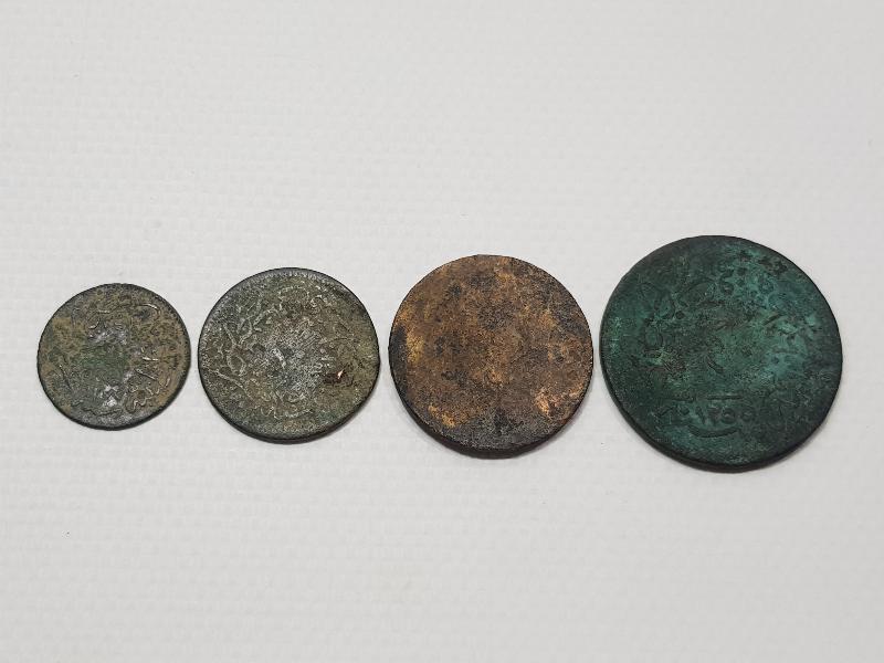 OSMANLI DÖNEMİ 40-20-10-5 PARA BAKIR MADENİ PARA SETİ