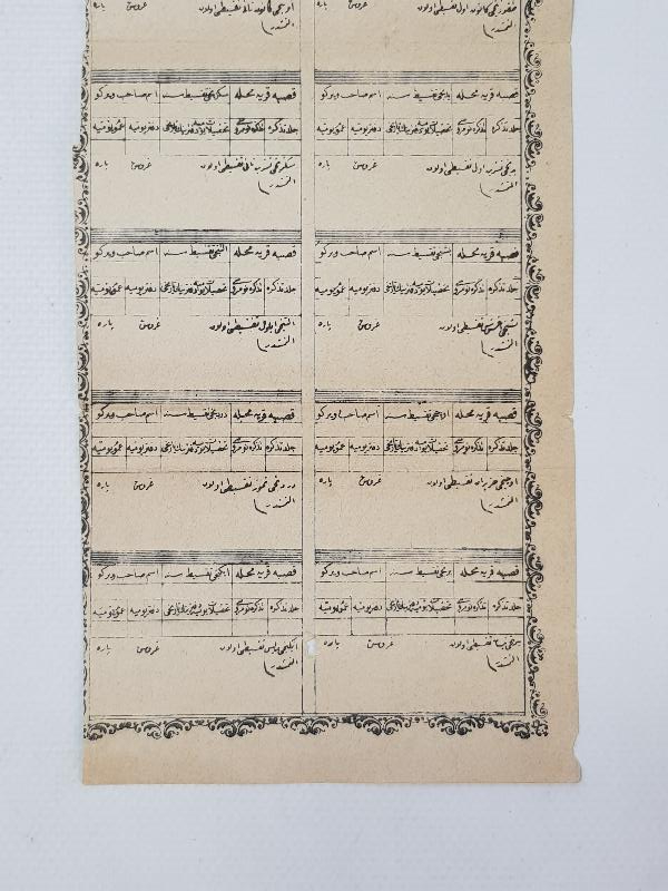 OSMANLI DÖNEMİ MÜSAKKAFAT VERGİSİ TEZKERESİ