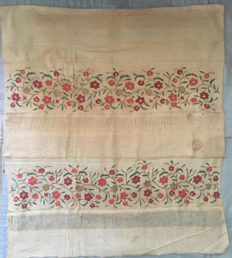 OSMANLICA DAMGALI 1853 TARİHLİ ÇOK NADİR HAVLU