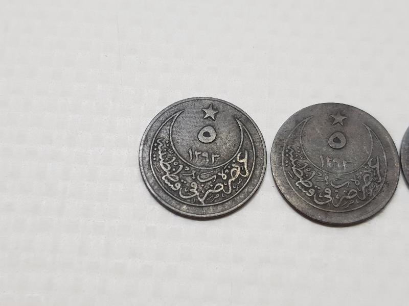 SULTAN ABDÜLHAMİD DÖNEMİ 3 ADET GÜMÜŞ KARAKURUŞ 5 PARA