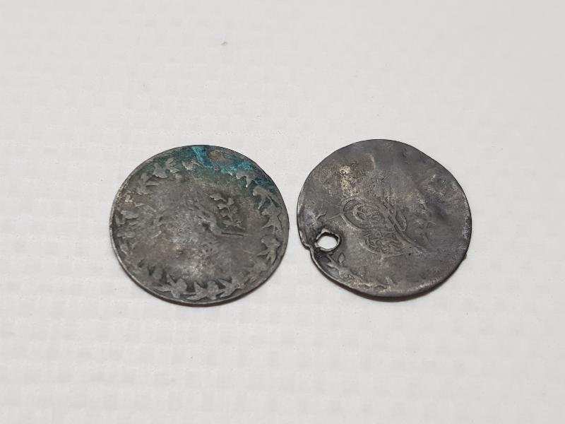 SULTAN ABDÜLMECİD DÖNEMİ İKİ ADET 1/4 ÇEYREK KURUŞ GÜMÜŞ PARA