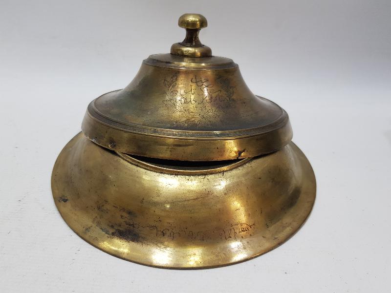 OSMANLI DÖNEMİ SARAY İŞİ OSMANLICA YAZILI KAPAKLI SAHAN